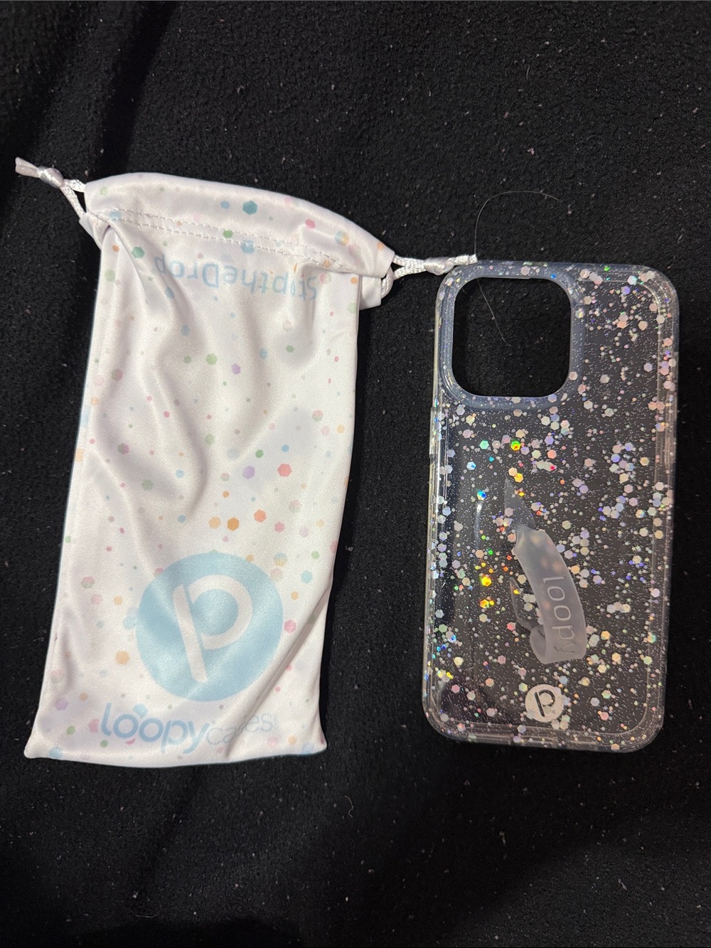 Loopy Case Glitter Confetti Clear Phone Case